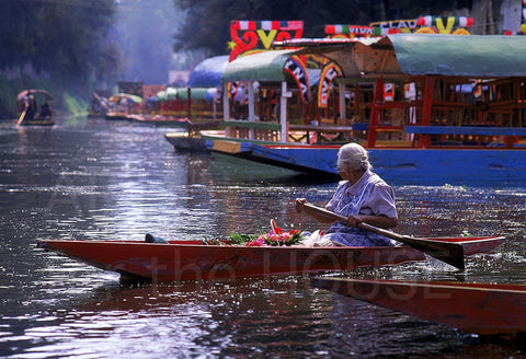 Trajineras in Xochimilco