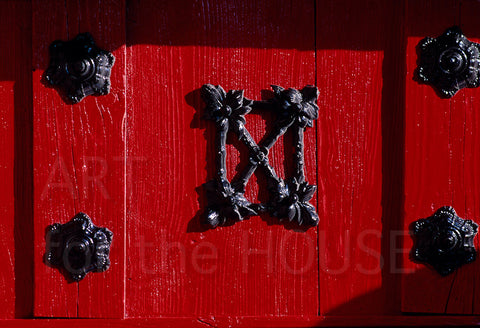 Wood Red Door