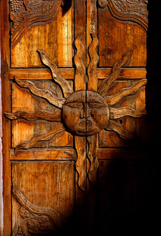 Wood Door at Valle de Bravo